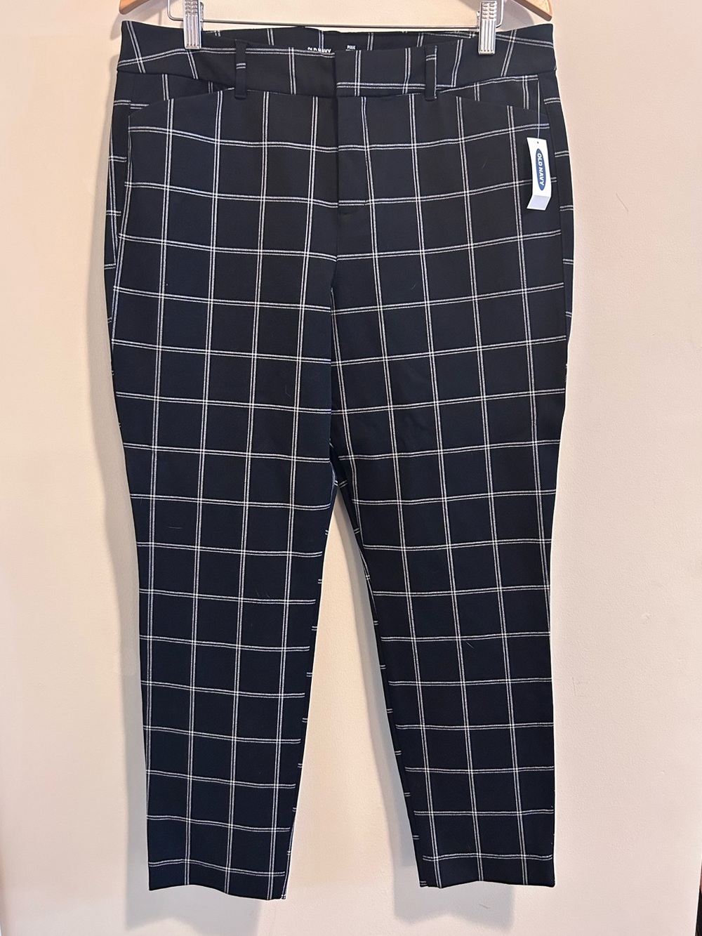 Old Navy Black Windowpane Check Dress Pants